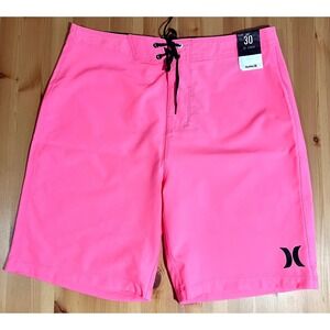 Hurley Men's Board Shorts Swim Trunks Size 30‎ Neon Pink 20 Length 0447/0448